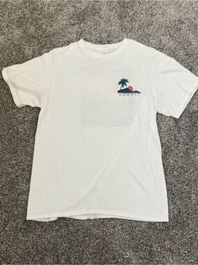 Hawaii Palm-Graphic Short Sleeve Tee - White
